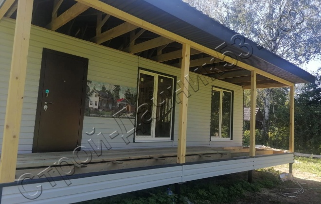 3 Каркасно-щитовой дом 9х8м., 72 М², Ленинградская область, Лодейнопольский район, деревня Рогачово. (6)